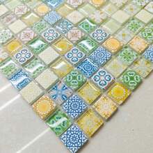 100g/3.53oz 0.59inch Printed Square Glass Mosaic Tiles - Premium Craft Decorative Pieces For Creative Art, Painting, Handmade Jewelry, And DIY Projects - A - View 6