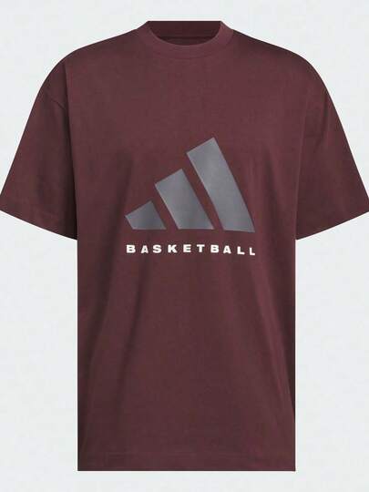  Adidas Cotton Basketball Sports Short Sleeve Crew Neck T-Shirt, Gym Wear For Men