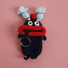 Handmade Sausage-Shaped Retractable Key Holder, Cute And Unique, Woven Car Key Protector Case - Multicolor - View 10