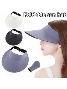 Seamless One-Piece Sun Protection Hat, New Women's Large Brimmed Hat, Foldable Sun Hat - Multicolor - View 5