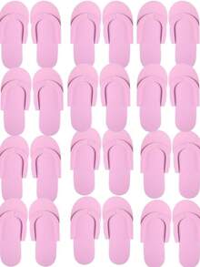 24 Pairs Pedicure Slippers Disposable Flip Flops For Pedicures Pink Pedicure Flip Flops For Women Salon Spa Beach Party Guests - Multicolor - View 7