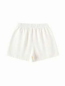 Balabala Pantalones cortos de verano cómodos para bebé niña con volantes, aplicación de mariposa y cintura elástica - Blanquecino - Ver 5