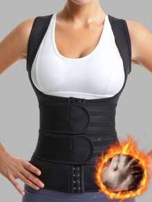1pc Women's Sports Waist Trainer Compression Support Belt, Suitable For Workout, Yoga And Fitness - Grey - View 10