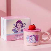 Disney Princess Mug, Children's Milk Cup, Ceramic Cup With Lid, Handle Cup, Breakfast Cup For Girls - Multicolor - View 8