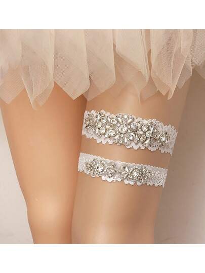 1pc Bridal Wedding Socks, White Thin Silk Socks With A Light Blue Bow Tie, Women's Leg Accessories, Wedding Party Garter, Bridal Garter Belt, Pre-Wedding Party Photo Prop, Wedding Accessory Garter, Bridal Leg Cuff, Single's Party, Hidden Accessories For Wedding Dresses, Party Accessories.
