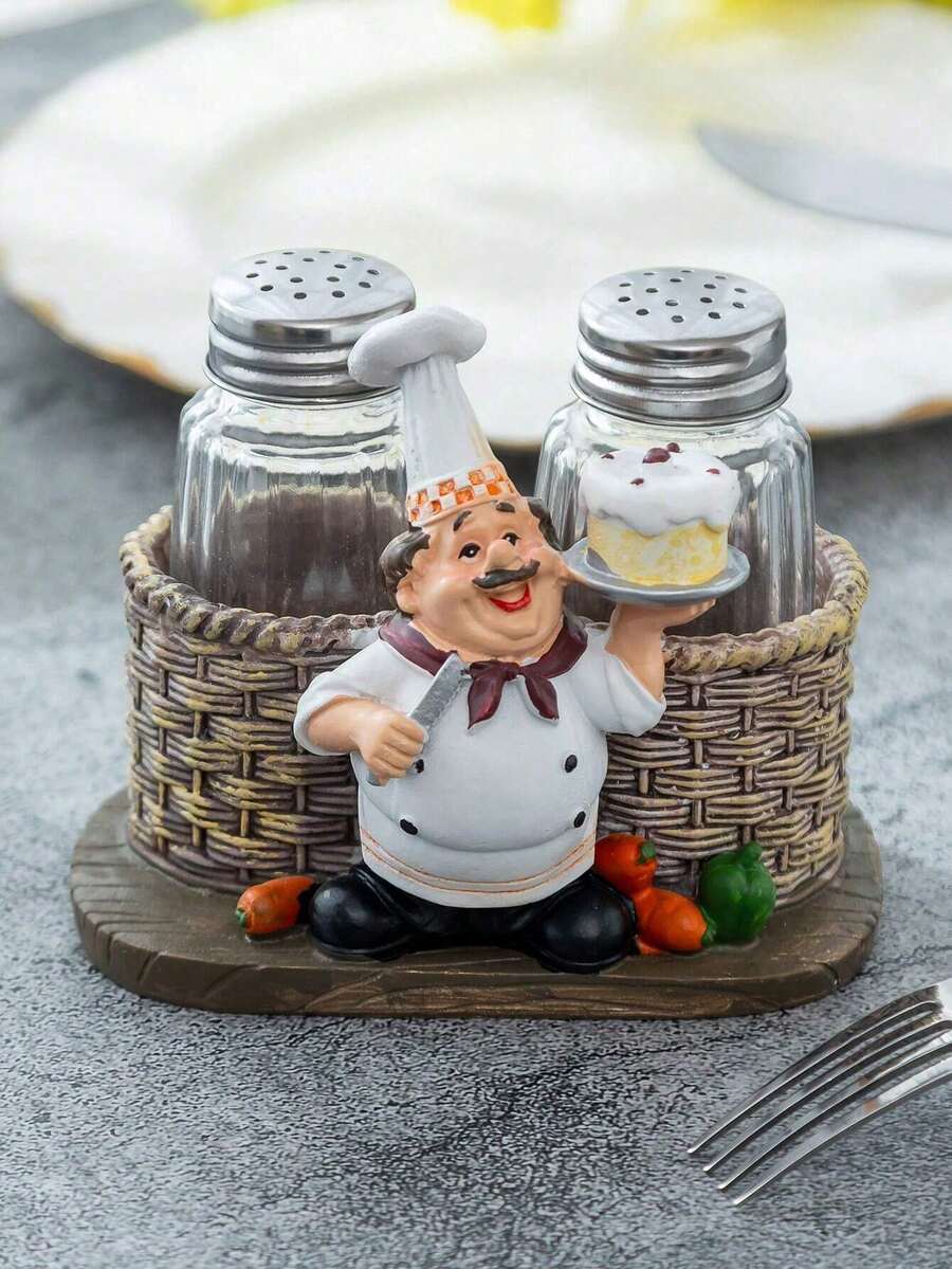 Simple And Modern Creative Resin Craft Ornaments, Cute Chef Pepper Shaker - Multicolor - View 1