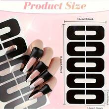 10pcs U-Shaped Nail Protection Film, Specially Designed For Nail Printing And Painting, A Tool To Prevent Nail Polish From Splashing, And Nail Enhancement - U Shape - View 3