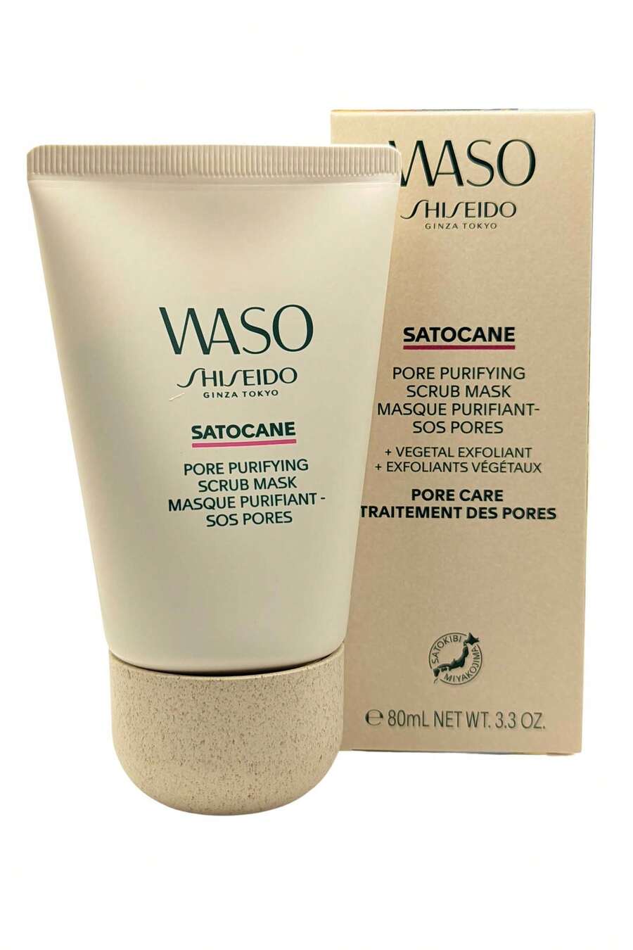Shiseido Waso Satocane Pore Purifying Face Scrub Mask 80ml Skin Care - Kaolin - View 1