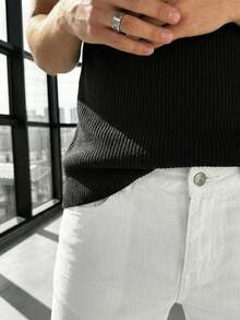 Áo Polo dệt kim tay ngắn GRDR dành cho nam - màu đen - Xem 4