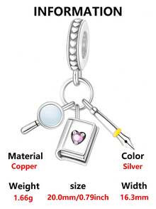 1 Set Fashionable Romantic Youthful Graduation Series Backpack, Baseball Cap, Book, Pen, Running Boy, Graduation Cap Charm Pendant, Full Of Ceremonial Sense, Versatile DIY Bracelet Necklace Graduation Gift - Silver - View 11