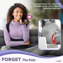 Unisex Comfortable Breathable Open Shoulder Back Support Brace, Effectively Improves Posture, Plus Size Women's Back Corrector, Lumbar Support Belt, Anti-Hunchback, Spine Alignment, Adjustable, Ergonomic Design, Lightweight Material, Soft Texture, Suitable For Office Workers - Multicolor - View 9