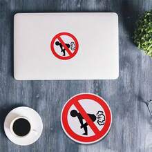 Funny "No Farting" Home/Car Sticker, Durable, Easy To Stick, Car Sticker, Bumper Sticker, Suitable For Laptop, Water Bottle, Phone, Car Decor - one-size - View 2