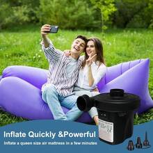 RAF Fast Inflation & Deflation Electric Air Pump, 110V US Plug, 3 Multi-Size Nozzles, Portable Air Pump For Air Mattress, Pool Float, Vacuum Storage Bags, Powerful Electric Air Compressor - US A Type Plug(110-127V) - View 6