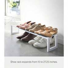 Yamazaki Home - Zapatero ajustable pequeño talla única color blanco - Blanco - Ver 4