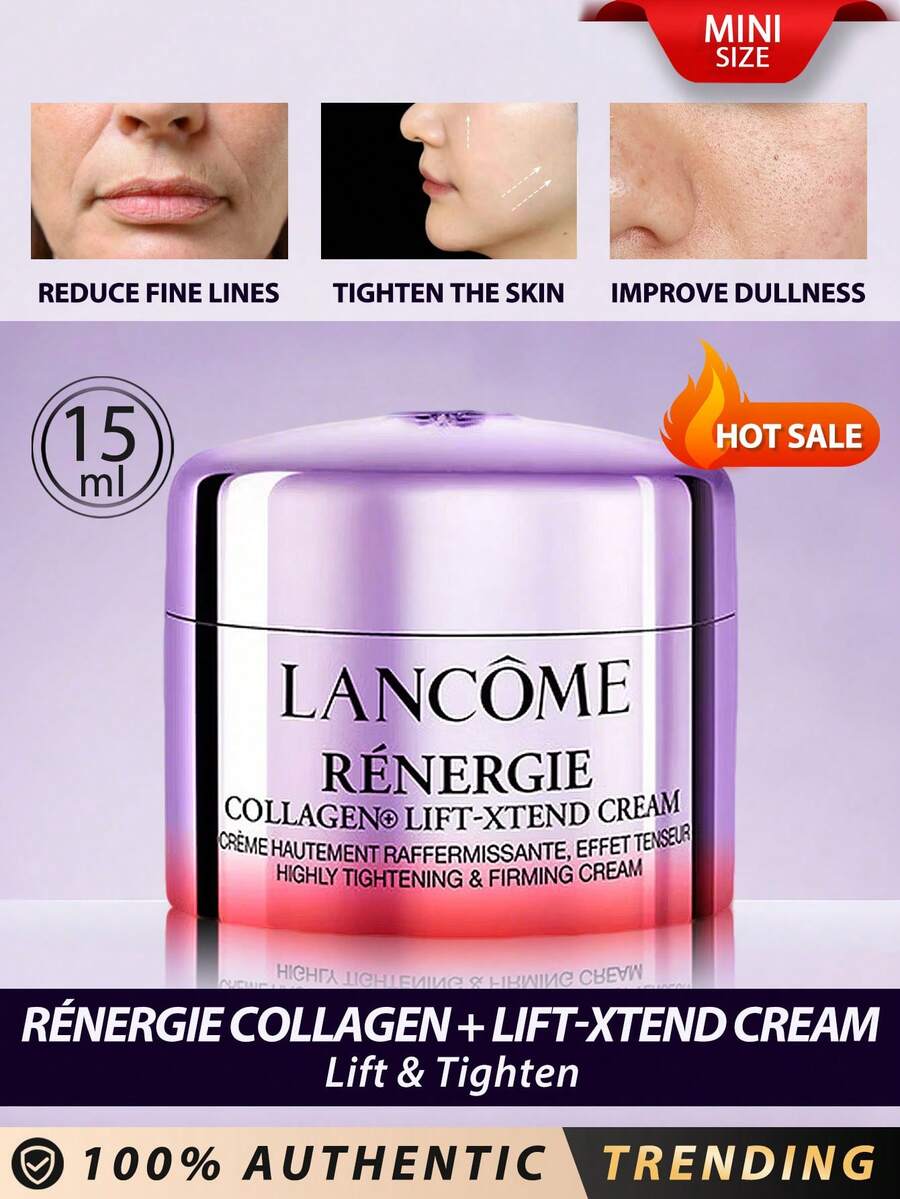 Lancôme 兰蔻 [迷你] 赋活胶原蛋白+ 紧致提升霜 15ml / 高效紧致提升霜 / 显著提升紧致 / 采用先进的胶原蛋白复合物，质地独特如丝线般细腻，这款配方旨在快速呈现显著效果 / 肌肤紧致度提升 57%，颧骨提升高达 15%，十分之七的女性认为它是美容手术的绝佳替代品。 - Collagen+ Lift-Xtend Cream 15ml - 查看 1