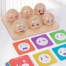 Wooden Children's Changeable Face Building Blocks + Large Building Blocks Combat Iron Box Early Education Puzzle Toys - Multicolor - View 12
