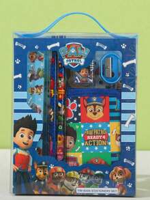 Paw Patrol 1 Set de útiles escolares de dibujos animados que incluye lápiz, regla, borrador, cuaderno, sacapuntas, suministros de papelería para estudiantes, regalo de papelería portátil - Multicolor - Ver 6
