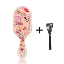 1/2pcs Detangling Brush, Designed For Women - Unicorn Brush For Wet & Dry Styling, With Bubble Bead & Glitter Decor, Gentle On Scalp, Suitable For Curly Or Fine Hair - Straight Hair Comb - View 11