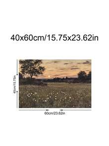 1pc Firefly Field Landscape Printable Wall Art, Evening Countryside Scene, Vintage Room Decor, Rustic Farmhouse Wall Art, Moody French Countryside Cottage Print, The Ideal Gift For Friends, Bedroom Art Print, Living Room Decor, Office Decor, Kitchen Decor, Bathroom Decor, Wall Art, Wall Decor, Home Decor, Room Decor, Canvas Wall Art, Posters, Wall Art With Frame, Optional Frame - Multicolor - View 16
