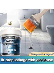1 lọ keo chống thấm trong suốt, sơn chống thấm trong suốt dùng cho nhà vệ sinh, ban công, tường gạch, mái nhà, chống rò rỉ. Thích hợp cho nhiều loại tường, bệ cửa sổ và mọi trường hợp cần chống thấm trên từng lớp. - trong suốt - Xem 2