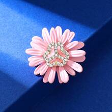 1pc Elegant Zinc Alloy Luxury Enamel Inlaid Sparkling Rhinestone Daisy Flower Brooch, Suitable For Women's Daily Wear - Daisy - View 13