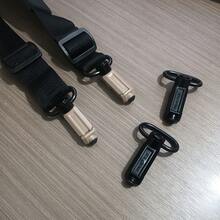 1个/2个战术背带连接环，RSA风格铝合金单/双点背带，任务背带，背带旋转快拆扣，黑色和沙色 - 彩色 - 查看 3