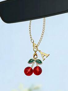 1件甜樱桃吊坠汽车方向盘装饰链，方向盘念珠挂饰，内饰装饰，可调节链条，时尚配饰，男女汽车内饰配件，适用于汽车装饰、包包挂饰、行李箱、耳机挂饰，复活节、母亲节、独立日、婚礼季、毕业季礼物，送给司机家人、朋友、爱人 - 彩色 - 查看 8