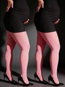 300D Maternity Tights, Soft & Comfortable Pantyhose, Suitable For 10-25°C, Suitable For Spring, Autumn And Winter, Suitable For Pregnancy, Home, Social Activities And Daily Use - Pink - View 6