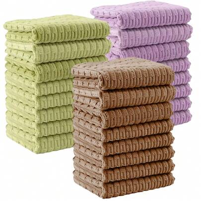 Bộ 8 khăn mặt cao cấp - Nhanh khô - Chất liệu microfiber mềm mại như nhung san hô, thấm hút cực tốt - Đa năng, dùng làm khăn tắm, khăn spa, khăn mặt, khăn lau tay.