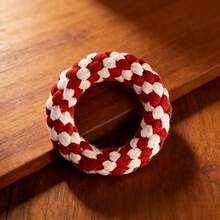 1pc Durable Dog Chew Toy - Donut Shaped Dental Cleaning Interactive Toy, Suitable For Medium & Small Dogs - Multicolor - View 7