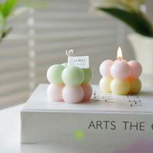 1pc Cute Bubble Candle, Ideal Birthday Gift, Handmade Creative Gift For Mother's Day, Also Suitable For Indoor Decor, Graduation Gift, And Gift For Women - Multicolor - View 2