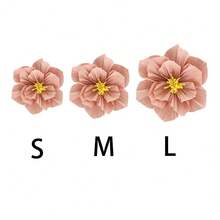 Bộ 3 hoa giấy trang trí tường DIY cho đám cưới, phông nền hoa, tiệc tặng quà, tiệc sinh nhật, buồng chụp ảnh, phông nền vòm, trang trí tường nhà, - Hoa giấy ba chiều - Xem 16