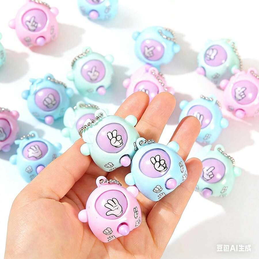 迷你猜拳蛋遊戲,公平對決壓力釋放玩具,適合成人,派對與節日禮物 - 彩色 - 查看 1