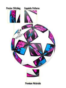 1PC, Size 5 Soccer Ball, Beautiful Color And Exquisite Pattern Design, For Individual Training And Team Competition, Basic Style, PVC Material, Machine Stitched Material, Soft And Comfortable Feel, Suitable For Indoor And Outdoor Use - Pink - View 5