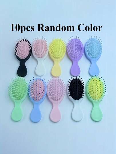 1个/5个/10个装 马卡龙气垫美发梳，小巧便携按摩美发梳，可爱气垫梳，气垫刷，美发梳