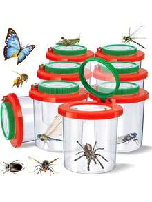 1pc Insect Collecting Box With Magnifier, Compact And Portable, Embrace Nature And Develop Intelligence, Ideal Tool To Understand Various Insects - A - View 1