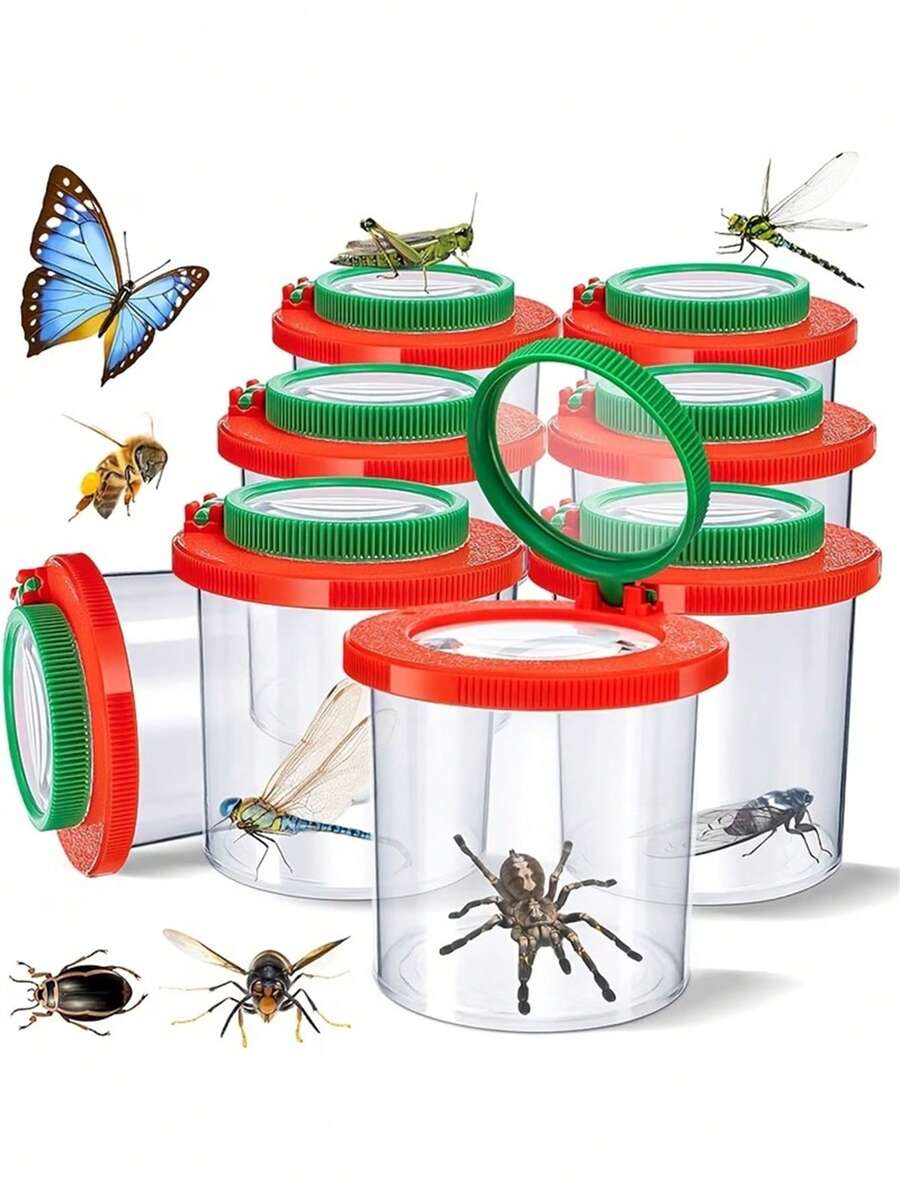 1pc Insect Collecting Box With Magnifier, Compact And Portable, Embrace Nature And Develop Intelligence, Ideal Tool To Understand Various Insects - A - View 1