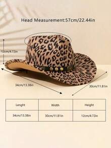 Mũ chóp cao unisex màu nâu in họa tiết da báo này có gắn hình đầu bò trang trí có thể tháo rời. Thiết kế kiểu miền Tây cổ điển và sành điệu khiến nó trở nên hoàn hảo cho những kỳ nghỉ ngoài trời. Trọng lượng nhẹ và vành rộng lý tưởng cho Giáng sinh, các bữa tiệc theo chủ đề ngoài trời, phụ kiện sự kiện ngày lễ, mặc hàng ngày, trang trí mũ thời trang và làm quà tặng. Thích hợp cho mùa hè và đi biển. - Nhiều màu - Xem 7