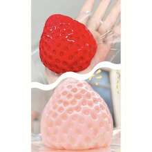 1pc Soft Silicone Strawberry Squeeze Toy - Made Of Soft And Cute Silicone Material, Easy To Clean, Suitable For Teenagers And Adults, Can Relieve Stress And Anxiety, Applicable For DIY, Home Decor, Christmas Gifts, Party Favors, Halloween Gifts. - Multicolor - View 9