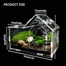 Transparentes Acryl-Terrarium für Springspinnen, Zuchtbox für Reptilien, Geckos und Insekten, belüftetes Terrarium für Vogelspinnen - Transparent - Übersicht 7