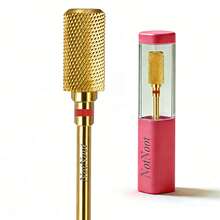 NotNoot 3/32英寸（2.35毫米）柄径钨钢电动美甲钻头，适用于凝胶、亚克力、美甲、足疗，专业美甲沙龙使用 - 紅色 - 查看 1