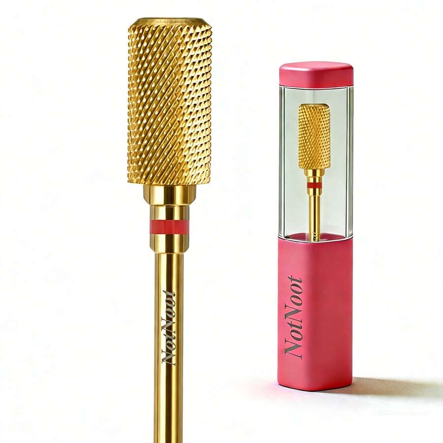 NotNoot 3/32英寸（2.35毫米）柄径钨钢电动美甲钻头，适用于凝胶、亚克力、美甲、足疗，专业美甲沙龙使用 - 紅色 - 查看 1