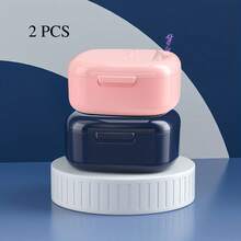 防水防潮可上锁牙齿矫正器盒 - 正畸矫治器、假牙收纳盒、便携式牙齿矫正器收纳盒 - 彩色 - 查看 14