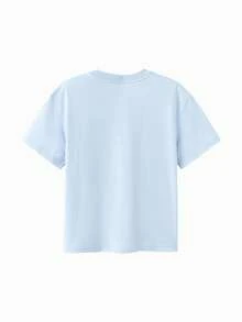 Balabala Áo thun ngắn tay cotton nhanh khô mùa hè mới dành cho bé trai - hồng xanh - Xem 2