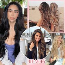 Hair Clip In Hair Extensions Straight Human Hair 27 Honey Blonde 8Pcs 110g Clip In Extensions 100% Brazilian Remy Clip In Hair Extensions Real Human Hair Extensions Clip For Women 24inch - S27 - 查看 7