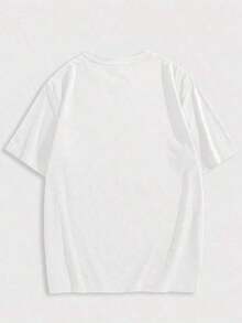 ClassicCamiseta redonda de manga corta casual minimalista de hombre, talla estándar, con estampado de California en color caqui, apta para el verano (tela)Summer Tee - Blanco - Ver 2