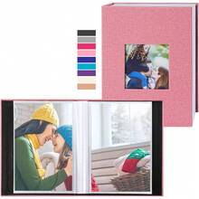 Ywlake Photo Album 4x6 600 Pockets Photos, Linen Cover Large Picture Albums Holds 600 Horizontal And Vertical Photos Green - Hồng - Xem 13