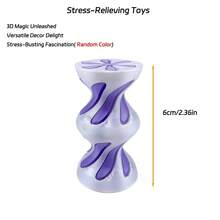 4 Pilihan Gaya, 1/2/3/4/16 Buah Mainan Gelisah Kerucut Spiral Dua Sisi Cetak 3D, Mainan Pereda Stres Sensorik dengan Tekstur Metalik Gradien - MultiWarna - View 30