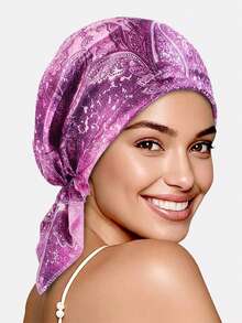 1pc Women's Taffeta Printed Triangular Hat, Headscarf Hat, Bandana Hat, Pirate Hat, Fabric Hat, Suitable For Daily Use - Multicolor - View 13