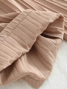 bearleader Bộ đồ hè 2 món cho bé gái, áo vest thêu họa tiết sóng biển + quần ống rộng yếm, trang phục thường ngày. - Màu Khaki - Xem 9